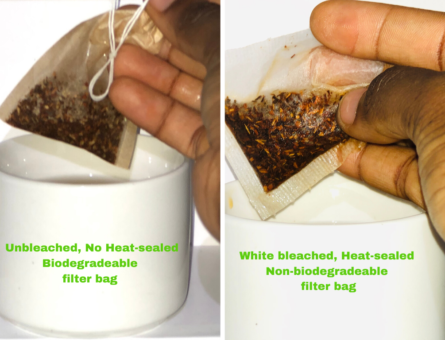 Unbleached, biodegradeable Filter bag